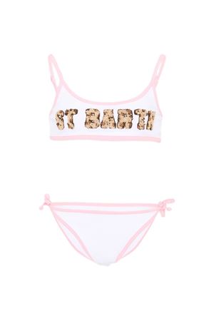 costume da bagno per bambina bianco e rosa SAINT BARTH KIDS | JAI000203209L